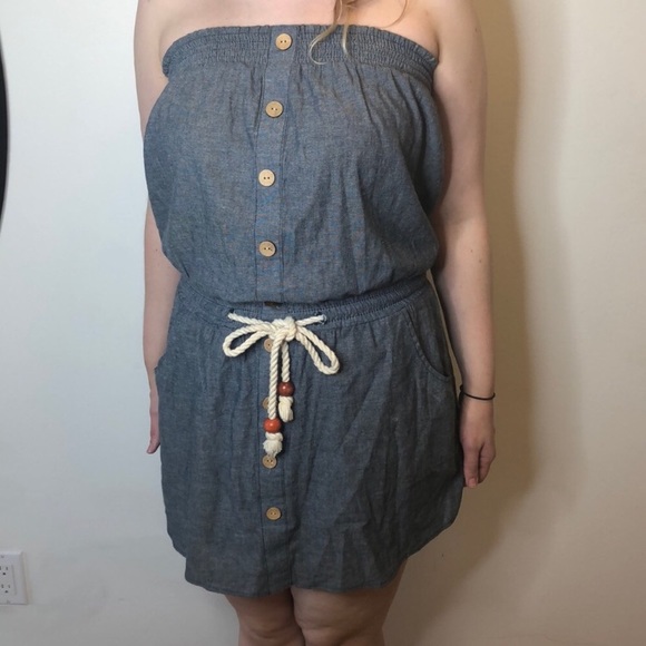 Sleeveless Blue Derek Heart cotton tied dress! - Picture 6 of 7